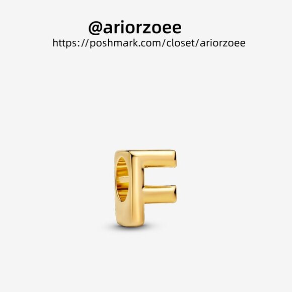 Pandora Letter F Alphabet Mini Charm|Pendant - Picture 1 of 2